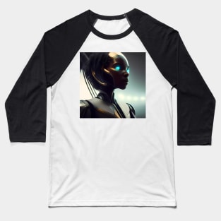 Futuristic African: Beauty in Motion T-Shirt Baseball T-Shirt